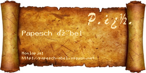 Papesch Ábel névjegykártya